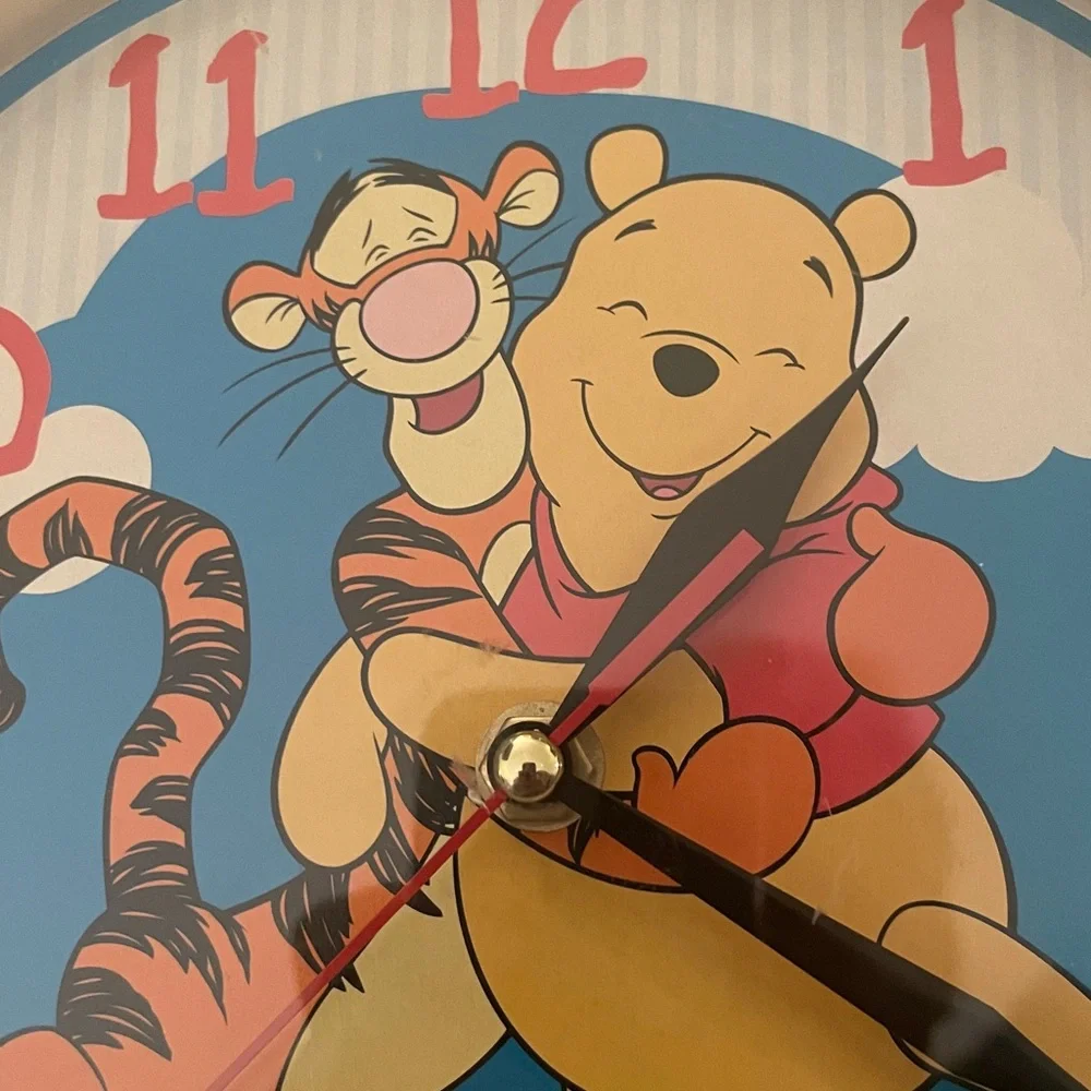 Vintage Disney Pooh & Tigger Battery Operated Wall Clock